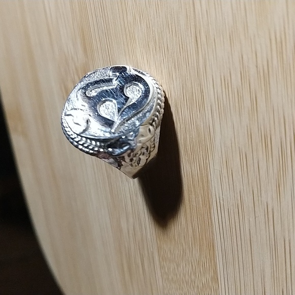 Sterling silver 925 om ring mens vintage
